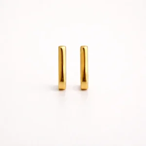 Lock Gold Hoop Earrings 1 Lock Gold Hoop Earrings