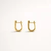 Lock Gold Hoop Earrings