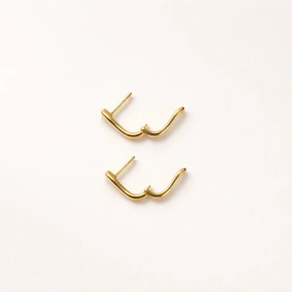 Lock Gold Hoop Earrings