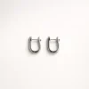 Lock Silver Hoop Earrings