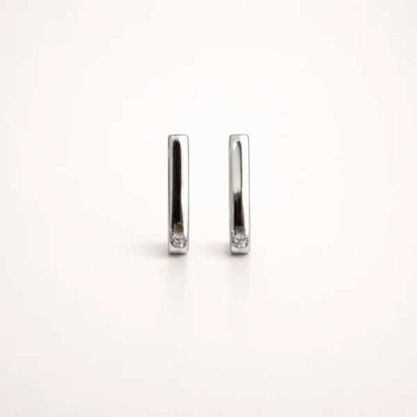 Lock Silver Hoop Earrings