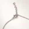 Square Silver Solitaire Necklace