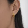 Lock Gold Hoop Earrings